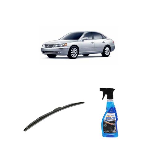 KIT LIMPA VIDROS SPRAY TECBRILHO 500ML PARA-BRISA TECBRIL + PALHETA UNIVERSAL HYBRID 24" REDUX32 AZERA DE 2008 A 2012