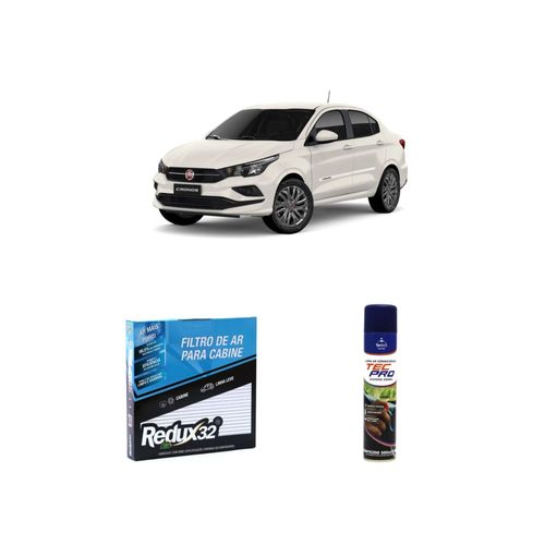 Kit de filtro de cabine arc512 Redux32 + limpa ar condicionado Tecbril para cronos 2018 a 2021