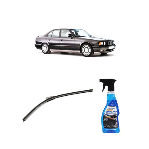 Kit Limpa Vidros Spray Tecbrilho 500mL Para-Brisa Tecbril + Palheta Flex Sportline Universal 26" Redux32 BMW SÉRIE 5 de 1995 a 1999
