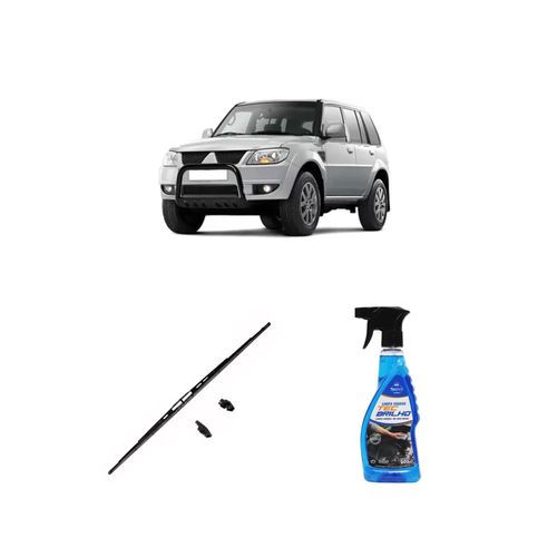 KIT LIMPA VIDROS SPRAY TECBRILHO 500ML PARA-BRISA TECBRIL + PALHETA UNIVERSAL FORTLINE 19'' REDUX32 TR4 DE 2010 A 2021