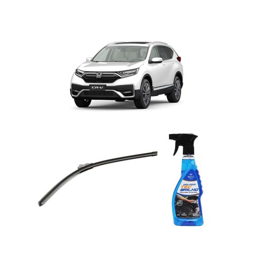 Kit Limpa Vidros Spray Tecbrilho 500mL Para-Brisa Tecbril + Palheta Flex Sportline Universal 26" Redux32 Honda CR-V de 2020 a 2022