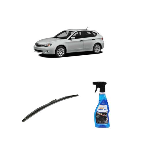 KIT LIMPA VIDROS SPRAY TECBRILHO 500ML PARA-BRISA TECBRIL + PALHETA UNIVERSAL HYBRID 24" REDUX32 IMPREZA DE 2008 A 2022