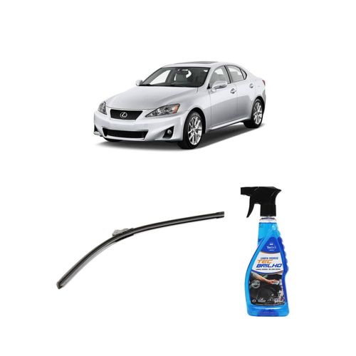 Kit Limpa Vidros Spray Tecbrilho 500mL Para-Brisa Tecbril + Palheta Flex Sportline Universal 26" Redux32 Lexus ES de 2012 a 2022