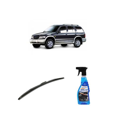 KIT LIMPA VIDROS SPRAY TECBRILHO 500ML PARA-BRISA TECBRIL + PALHETA UNIVERSAL HYBRID 24" REDUX32 SPORTAGE DE 2003 A 2008