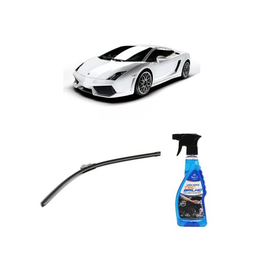 Kit Limpa Vidros Spray Tecbrilho 500mL Para-Brisa Tecbril + Palheta Flex Sportline Universal 26" Redux32 GALLARDO de 2010 a 2022