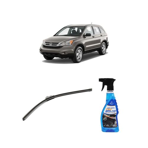 Kit Limpa Vidros Spray Tecbrilho 500mL Para-Brisa Tecbril + Palheta Flex Sportline Universal 26" Redux32 Honda CR-V de 2013 a 2019