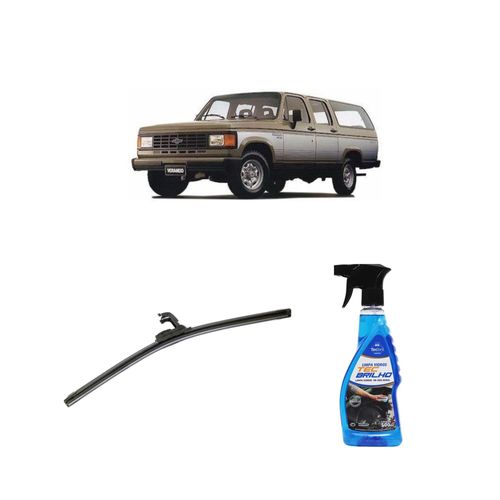 Kit Limpa Vidros Spray Tecbrilho 500mL Para-Brisa Tecbril + Palheta Flex Sportline Universal 16'' Redux32 VERANEIO de 1989 a 1995