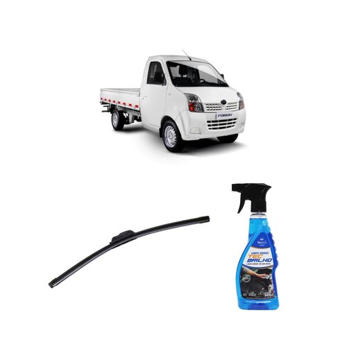 Kit Limpa Vidros Spray Tecbrilho 500mL Para-Brisa Tecbril + Palheta Flex Sportline Universal 17" Redux32 FOISON de 2014 a 2016