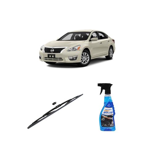 KIT LIMPA VIDROS SPRAY TECBRILHO 500ML PARA-BRISA TECBRIL + PALHETA UNIVERSAL FORTLINE 26" REDUX32 ALTIMA DE 2013 A 2014