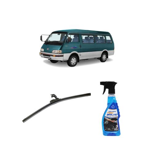 Kit Limpa Vidros Spray Tecbrilho 500mL Para-Brisa Tecbril + Palheta Flex Sportline Traseira 16'' Redux32 TOPIC de 1993 a 2003