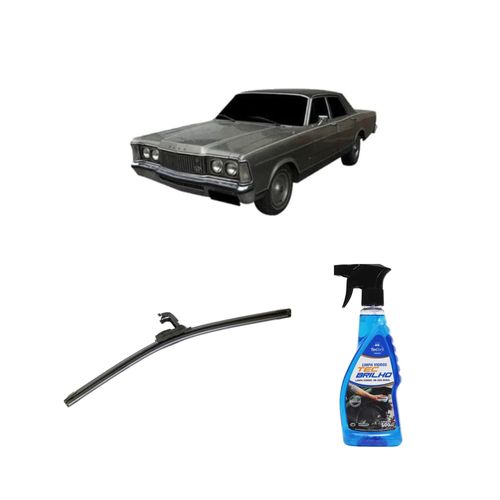 Kit Limpa Vidros Spray Tecbrilho 500mL Para-Brisa Tecbril + Palheta Flex Sportline Universal 16'' Redux32 GALAXIE / LANDAU de 1967 a 1989