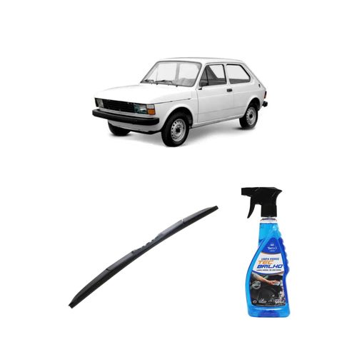 Kit Limpa Vidros Spray Tecbrilho 500mL Para-Brisa Tecbril + Palheta Totalclip Hybrid 14" Redux32 Fiat 147 / SPAZIO de 1977 a 1987
