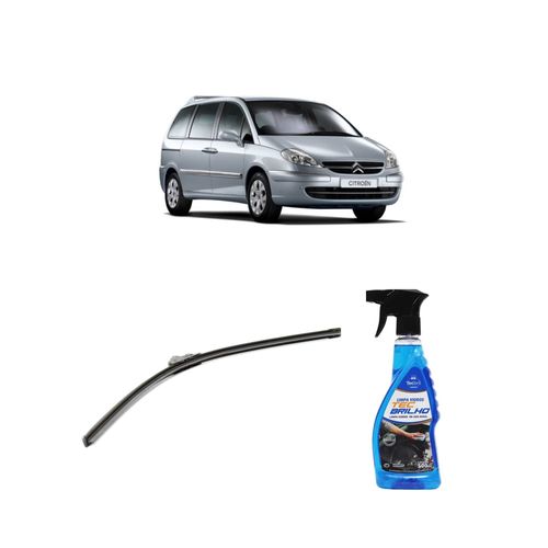 Kit Limpa Vidros Spray Tecbrilho 500mL Para-Brisa Tecbril + Palheta Flex Sportline Universal 26" Redux32 Citroen C8 de 2002 a 2006