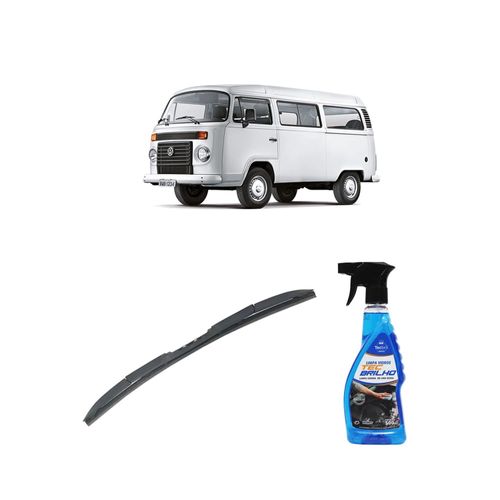 Kit Limpa Vidros Spray Tecbrilho 500mL Para-Brisa Tecbril + Palheta Totalclip Hybrid 16" Redux32 KOMBI de 2012 a 2022