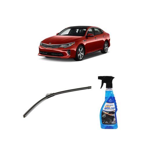 Kit Limpa Vidros Spray Tecbrilho 500mL Para-Brisa Tecbril + Palheta Flex Sportline Universal 26" Redux32 OPTIMA de 2017 a 2022