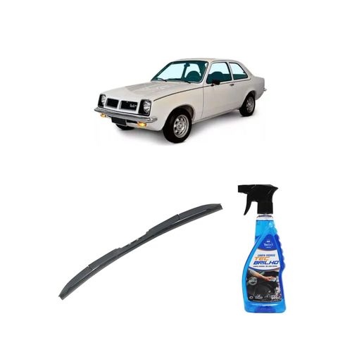 Kit Limpa Vidros Spray Tecbrilho 500mL Para-Brisa Tecbril + Palheta Totalclip Hybrid 16" Redux32 CHEVETTE de 1973 a 1993