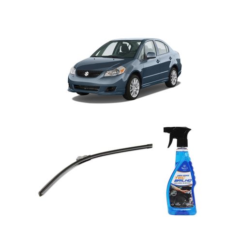Kit Limpa Vidros Spray Tecbrilho 500mL Para-Brisa Tecbril + Palheta Flex Sportline Universal 26" Redux32 Suzuki SX4 de 2009 a 2022
