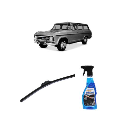 Kit Limpa Vidros Spray Tecbrilho 500mL Para-Brisa Tecbril + Palheta Flex Sportline Universal 15'' Redux32 VERANEIO de 1964 a 1988