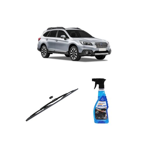 KIT LIMPA VIDROS SPRAY TECBRILHO 500ML PARA-BRISA TECBRIL + PALHETA UNIVERSAL FORTLINE 26" REDUX32 OUTBACK DE 2015 A 2022