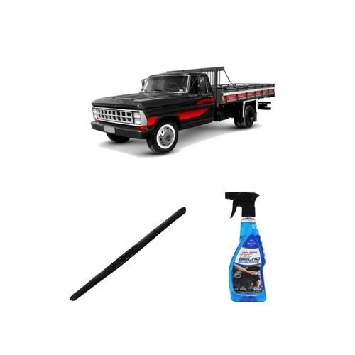 KIT LIMPA VIDROS SPRAY TECBRILHO 500ML PARA-BRISA TECBRIL + PALHETA UNIVERSAL HYBRID 18" REDUX32 FORD F4000 DE 1992 A 1998