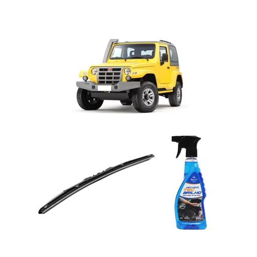 Kit Limpa Vidros Spray Tecbrilho 500mL Para-Brisa Tecbril + Palheta Totalclip Hybrid 17" Redux32 Troller T4 de 2017 a 2022