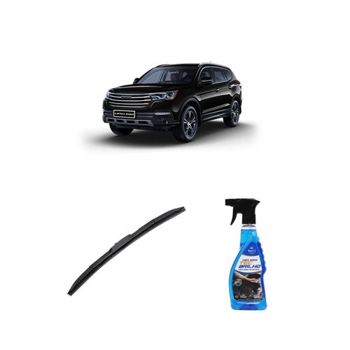 KIT LIMPA VIDROS SPRAY TECBRILHO 500ML PARA-BRISA TECBRIL + PALHETA UNIVERSAL HYBRID 26" REDUX32 LIFAN X80 DE 2019 A 2022
