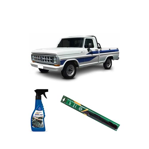 KIT LIMPA VIDROS SPRAY TECBRILHO 500ML PARA-BRISA TECBRIL + PALHETA UNIVERSAL FORTLINE 15" REDUX32 F100 DE 1971 A 1991