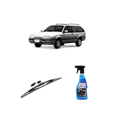 KIT LIMPA VIDROS SPRAY TECBRILHO 500ML PARA-BRISA TECBRIL + PALHETA UNIVERSAL FORTLINE 18'' REDUX32 ROYALE DE 1992 A 1996