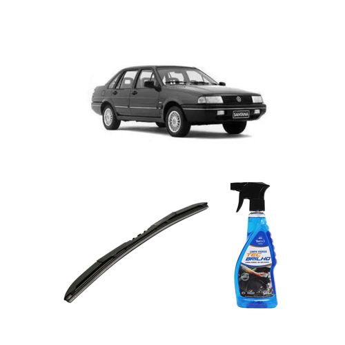 Kit Limpa Vidros Spray Tecbrilho 500mL Para-Brisa Tecbril + Palheta Totalclip Hybrid 18" Redux32 SANTANA de 1984 a 1997