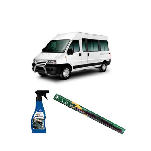 KIT LIMPA VIDROS SPRAY TECBRILHO 500ML PARA-BRISA TECBRIL + PALHETA UNIVERSAL FORTLINE 21¿ REDUX32 JUMPER DE 2011 A 2017