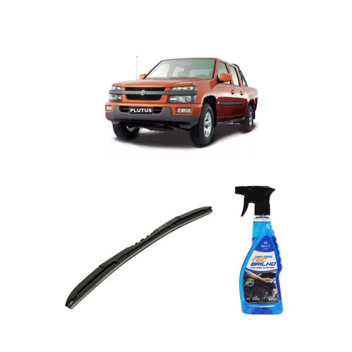 Kit Limpa Vidros Spray Tecbrilho 500mL Para-Brisa Tecbril + Palheta Totalclip Hybrid 18" Redux32 PLUTUS de 2011 a 2022