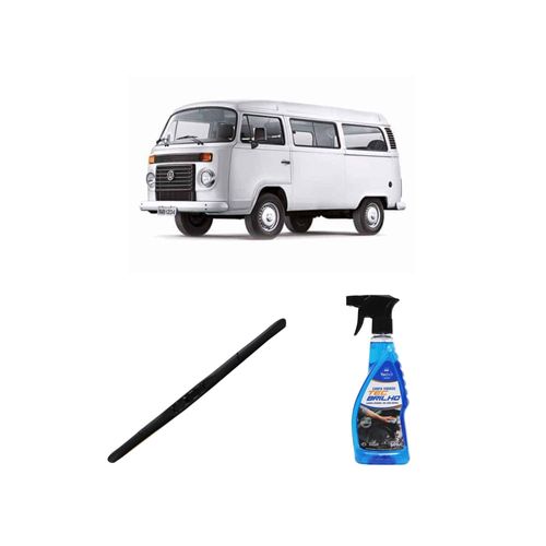 KIT LIMPA VIDROS SPRAY TECBRILHO 500ML PARA-BRISA TECBRIL + PALHETA UNIVERSAL HYBRID 18" REDUX32 COMBI AM DE 1997 A 2001