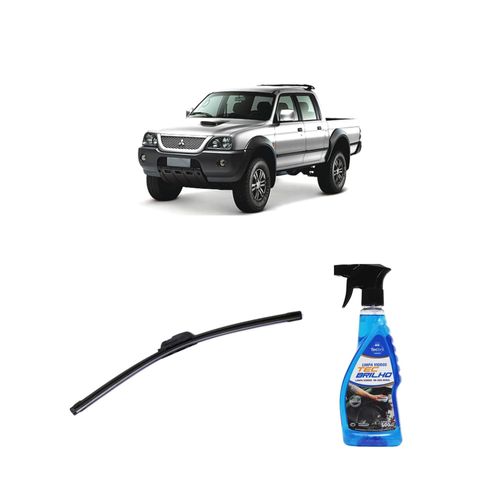 Kit Limpa Vidros Spray Tecbrilho 500mL Para-Brisa Tecbril + Palheta Flex Sportline Universal 17" Redux32 Mitsubishi L200 de 1998 a 2010
