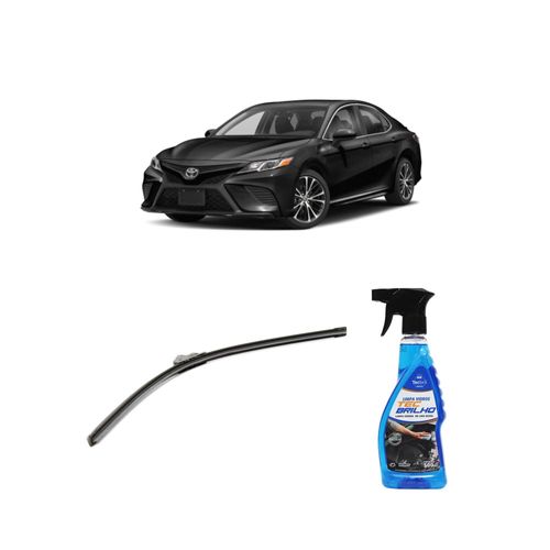 Kit Limpa Vidros Spray Tecbrilho 500mL Para-Brisa Tecbril + Palheta Flex Sportline Universal 26" Redux32 CAMRY de 2018 a 2022