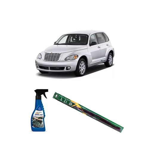 KIT LIMPA VIDROS SPRAY TECBRILHO 500ML PARA-BRISA TECBRIL + PALHETA UNIVERSAL FORTLINE 21¿ REDUX32 PT CRUISER DE 2000 A 2010