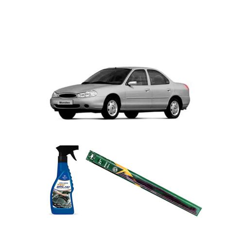 KIT LIMPA VIDROS SPRAY TECBRILHO 500ML PARA-BRISA TECBRIL + PALHETA UNIVERSAL FORTLINE 21¿ REDUX32 MONDEO DE 1993 A 2001
