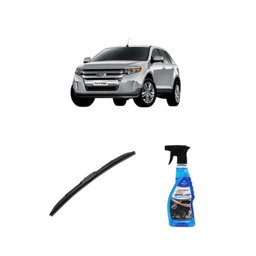 KIT LIMPA VIDROS SPRAY TECBRILHO 500ML PARA-BRISA TECBRIL + PALHETA UNIVERSAL HYBRID 26" REDUX32 EDGE DE 2010 A 2016