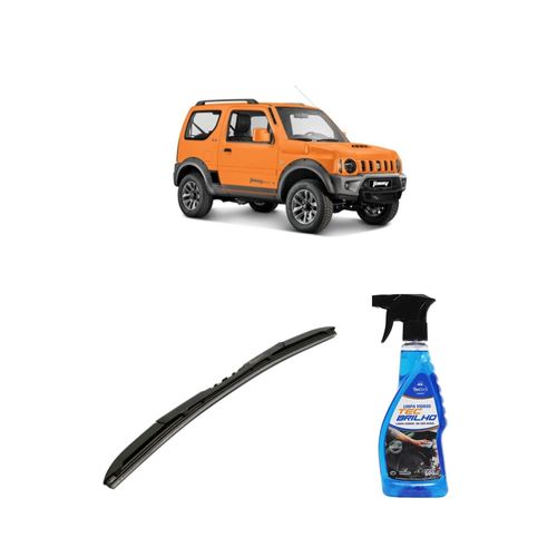 Kit Limpa Vidros Spray Tecbrilho 500mL Para-Brisa Tecbril + Palheta Totalclip Hybrid 18" Redux32 JIMNY de 2000 a 2022