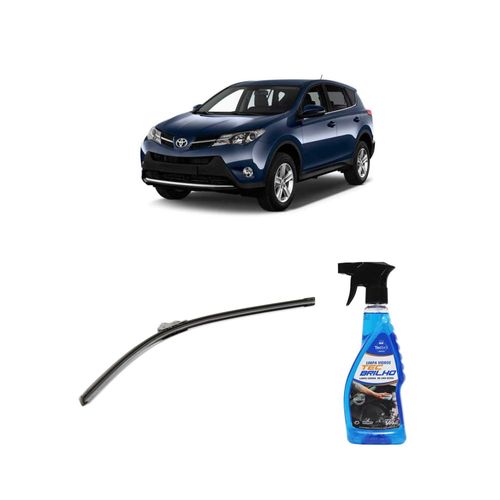 Kit Limpa Vidros Spray Tecbrilho 500mL Para-Brisa Tecbril + Palheta Flex Sportline Universal 26" Redux32 RAV4 de 2014 a 2022