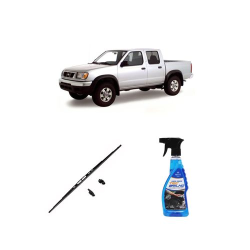 KIT LIMPA VIDROS SPRAY TECBRILHO 500ML PARA-BRISA TECBRIL + PALHETA UNIVERSAL FORTLINE 19'' REDUX32 FRONTIER DE 1997 A 2005
