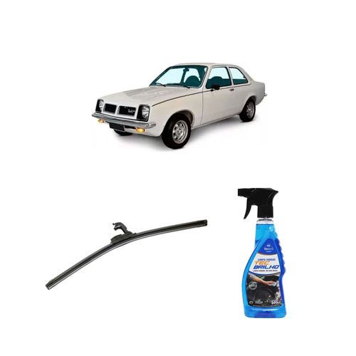 Kit Limpa Vidros Spray Tecbrilho 500mL Para-Brisa Tecbril + Palheta Flex Sportline Universal 16'' Redux32 CHEVETTE de 1973 a 1993