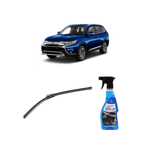 Kit Limpa Vidros Spray Tecbrilho 500mL Para-Brisa Tecbril + Palheta Flex Sportline Universal 26" Redux32 OUTLANDER de 2014 a 2022