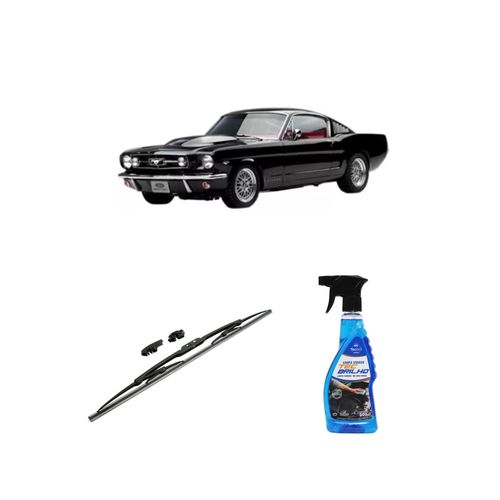 KIT LIMPA VIDROS SPRAY TECBRILHO 500ML PARA-BRISA TECBRIL + PALHETA UNIVERSAL FORTLINE 20'' REDUX32 MUSTANG DE 1994 A 2004