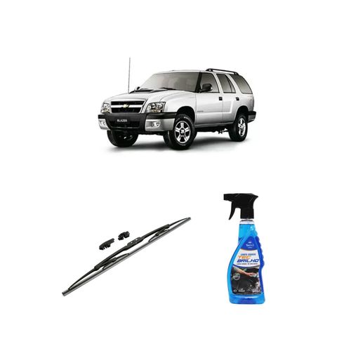 KIT LIMPA VIDROS SPRAY TECBRILHO 500ML PARA-BRISA TECBRIL + PALHETA UNIVERSAL FORTLINE 20'' REDUX32 BLAZER DE 1995 A 2021