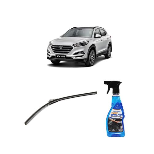 Kit Limpa Vidros Spray Tecbrilho 500mL Para-Brisa Tecbril + Palheta Flex Sportline Universal 26" Redux32 TUCSON de 2017 a 2022