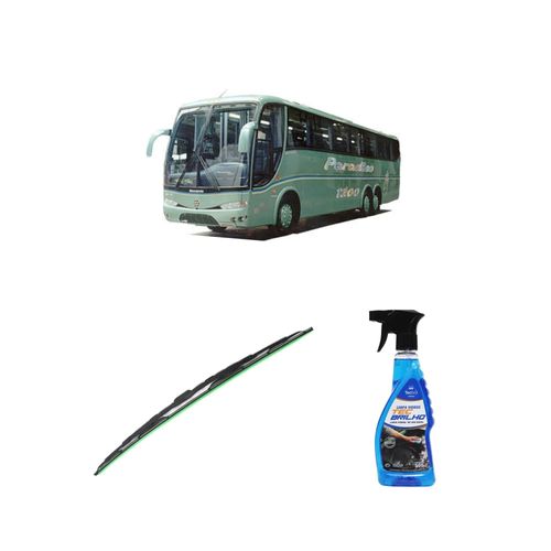 Kit Limpa Vidros Spray Tecbrilho 500mL Para-Brisa Tecbril + Palheta Totalclip Truck 24" Redux32 Marcopolo PARADISO G IV SAIA de 1992 em diante