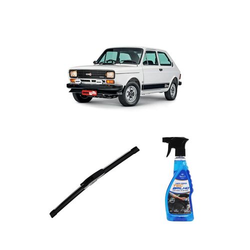 Kit Limpa Vidros Spray Tecbrilho 500mL Para-Brisa Tecbril + Palheta New Sportline 15" Redux32 Fiat 147 / SPAZIO de 1977 a 1987