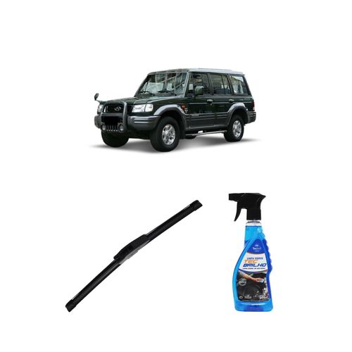 Kit Limpa Vidros Spray Tecbrilho 500mL Para-Brisa Tecbril + Palheta New Sportline 16" Redux32 Galloper de 1997 a 2002