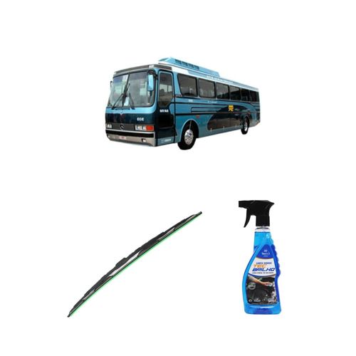 Kit Limpa Vidros Spray Tecbrilho 500mL Para-Brisa Tecbril + Palheta Totalclip Truck 28" Redux32 Mercedes Benz 0371 de 1984 em diante