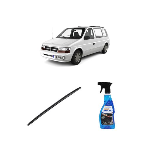 Kit Limpa Vidros Spray Tecbrilho 500mL Para-Brisa Tecbril + Palheta Totalclip Hybrid 26" Redux32 CARAVAN de 1994 a 2007